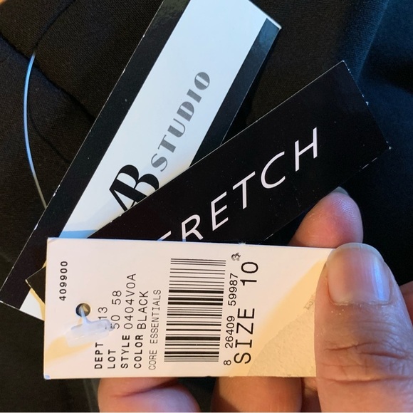 Women’s AB Studio Cropped Wide Legged Black Dress Pants Trousers Sz 10 NWT - Picture 9 of 9